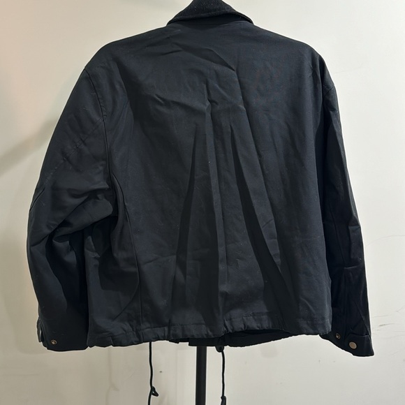 Madewell x Alpha Industries $265 Waxed Cotton Car Coat Black Size S NS730 - Picture 10 of 10